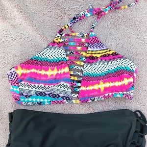 NWOT Time & tru & no boundaries high waist bikini